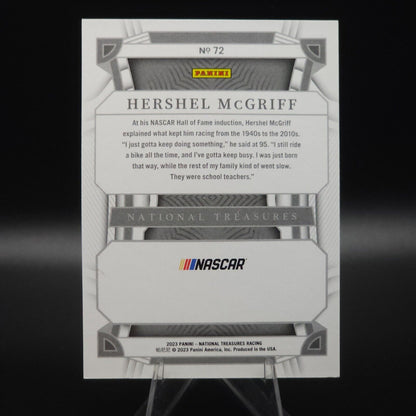 2023 National Treasures NASCAR Diamond Anniversary Hershel McGriff #72 Green /5 - NASCARD.shop