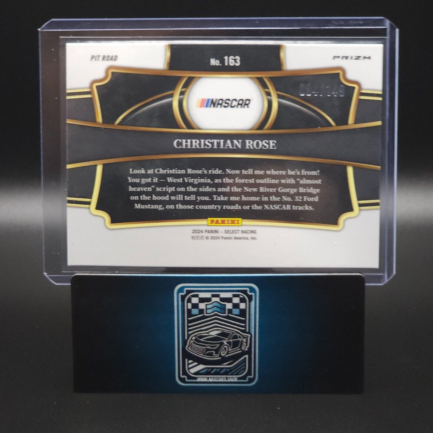 2024 Panini Select - Pit Road Red and Blue Prizm #163 Christian Rose Rookie Card - NASCARD.shop