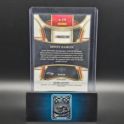 2024 Panini Select Racing Trackside Red And Blue Prizm #270 Denny Hamlin /25 - NASCARD.shop