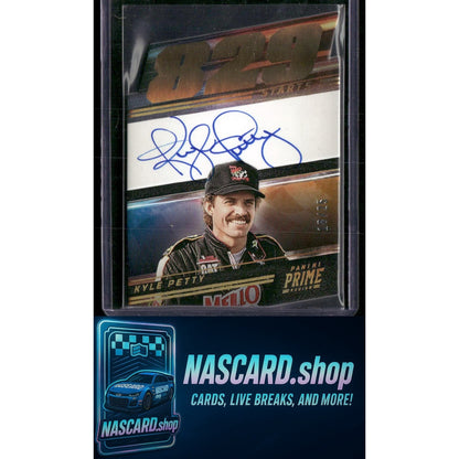 2023 Panini Prime Kyle Petty Die Cut Prime Number Signatures Red Holo Gold #/25 - NASCARD.shop