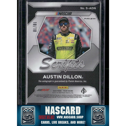 2024 Panini Prizm #S-AND Austin Dillon Scripts Gold #10/10 - NASCARD.shop