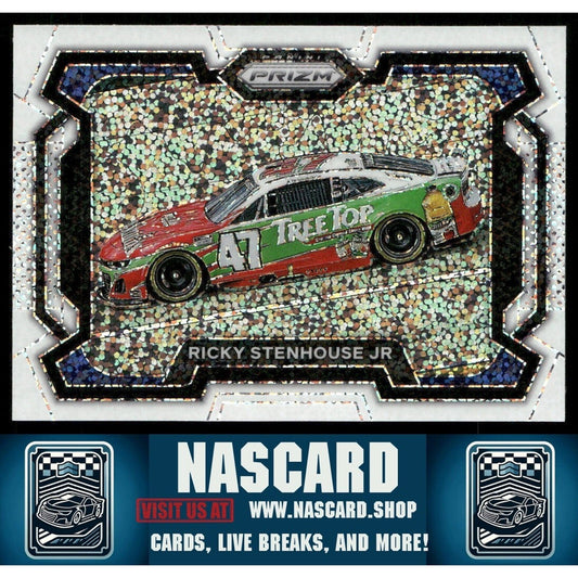 2024 Panini Prizm - Base Rides Ricky Stenhouse Jr. #23 White Sparkle Prizm