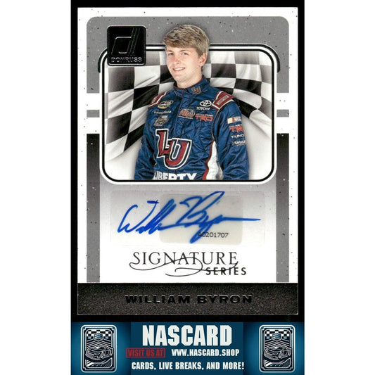 2017 Panini Donruss NASCAR Signatures Series #SS-WB William Byron