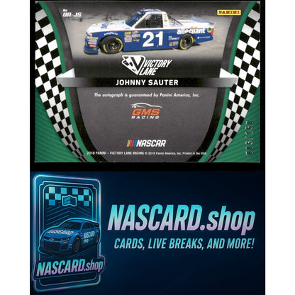 2018 Panini Victory Lane #OA-JS Johnny Sauter Octane Autographs #/150