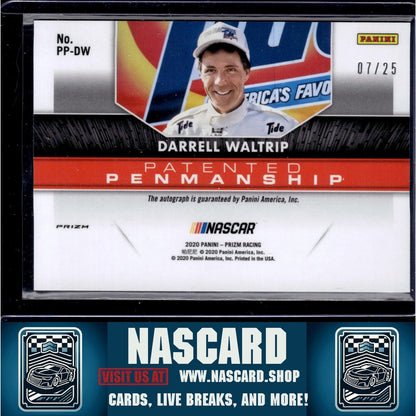 2020 Panini Prizm #PP-DW Darrell Waltrip Patented Penmanship Pink Prizm #/25 - NASCARD.shop