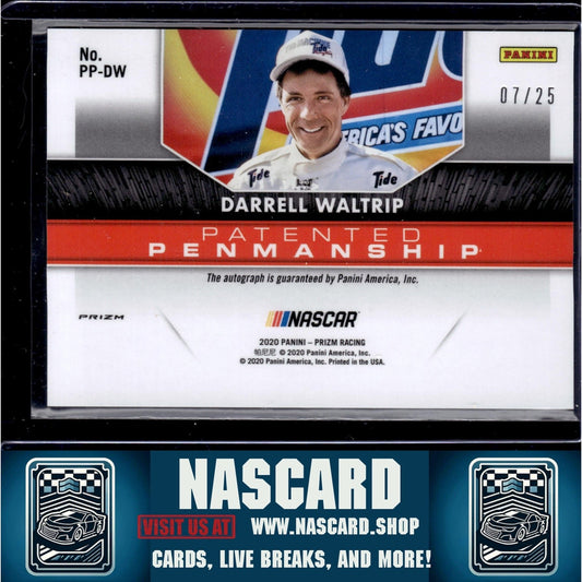 2020 Panini Prizm #PP-DW Darrell Waltrip Patented Penmanship Pink Prizm #/25 - NASCARD.shop