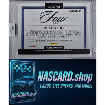 2025 Panini Turn Four #TM-AHL Austin Hill Timeless Moments Holo Silver #/49