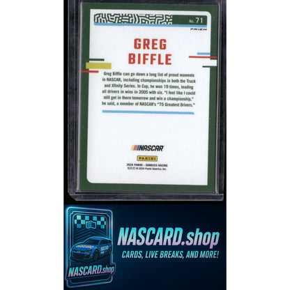 2024 Donruss #71 Greg Biffle Optic Black Pandora - NASCARD.shop