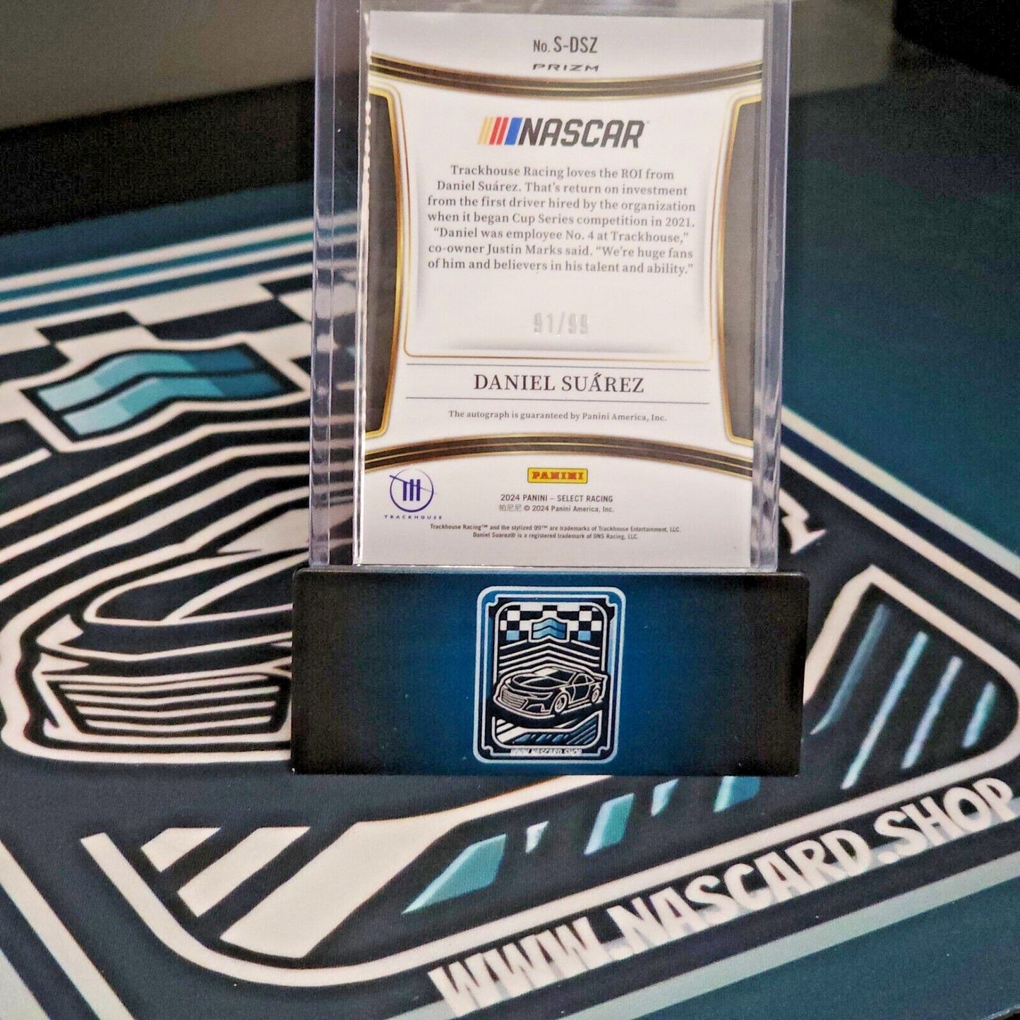 2024 Panini Select Racing Signatures Blue Prizm #S-DSZ Daniel Suarez 91/99
