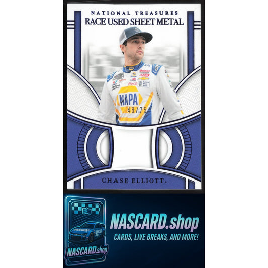 2024 Panini National Treasures Chase Elliott Race Used Sheet Metal Blue #/75