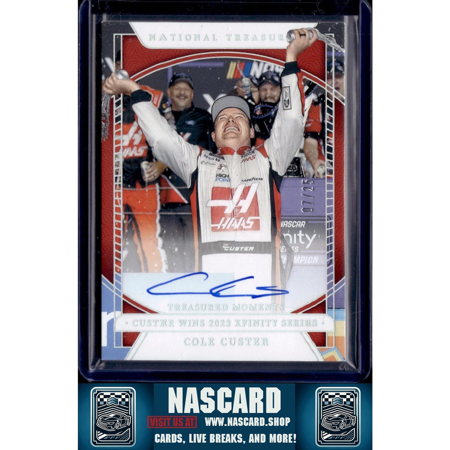 2024 Panini National Treasures Cole Custer Treasured Moments Holo Silver #/25 - NASCARD.shop