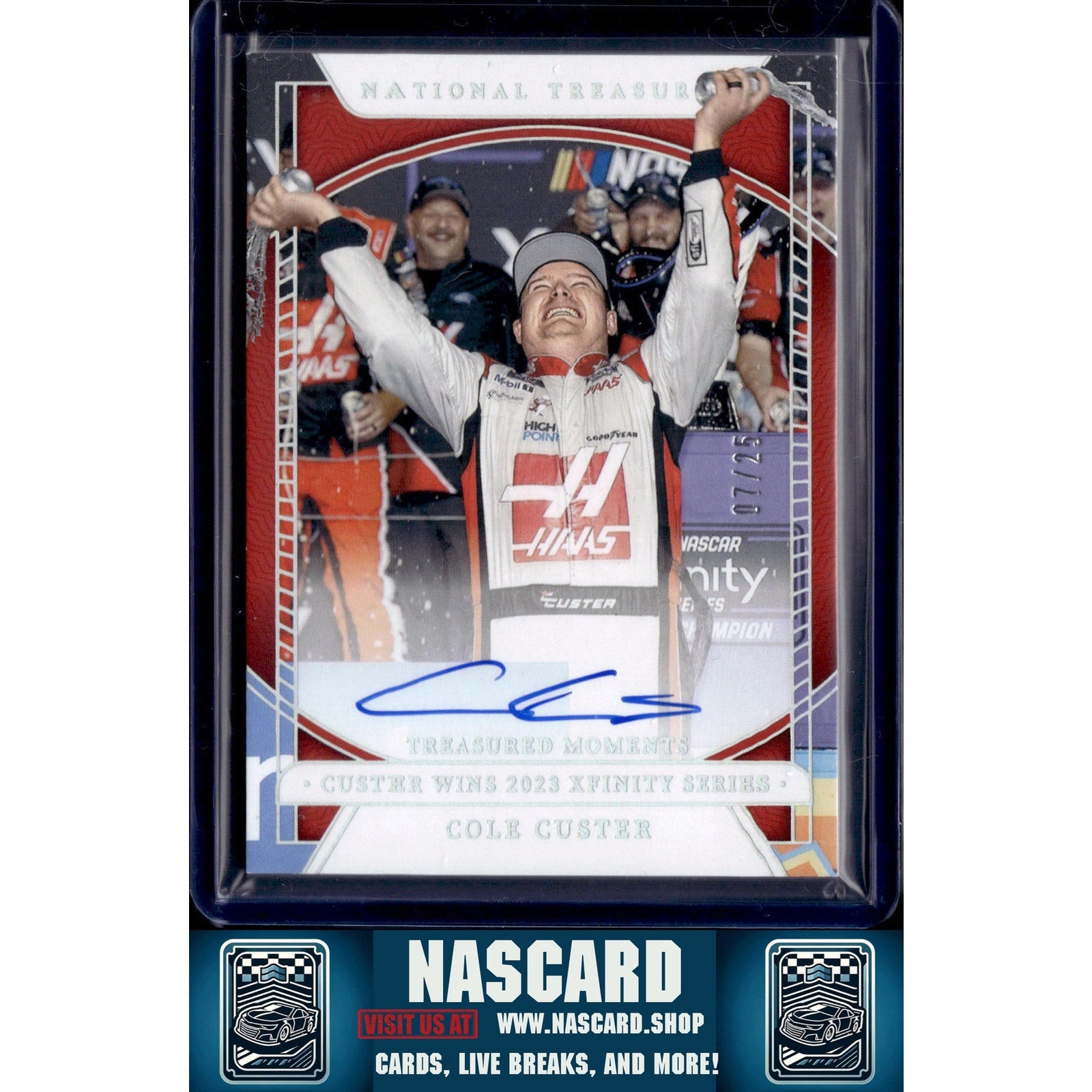 2024 Panini National Treasures Cole Custer Treasured Moments Holo Silver #/25 - NASCARD.shop