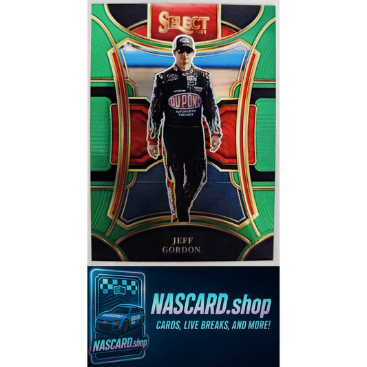 2024 Panini Select Trackside #260 Jeff Gordon Green Prizms #5/5 - NASCARD.shop