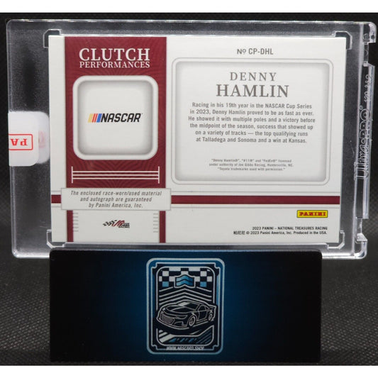 2023 Panini National Treasures Clutch Performances #CP-DHL Denny Hamlin 21/37 - NASCARD.shop
