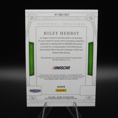 2023 Panini National Treasures Quad Race Used Shoe Riley Herbst /14 - NASCARD.shop
