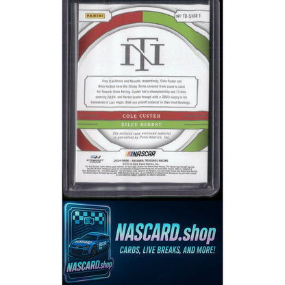 2024 National Treasures Riley Herbst Cole Custer Team Duals #/99