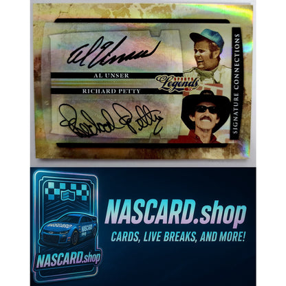 2008 Donruss Al Unser Richard Petty Sports Legends Signature Connections #/100
