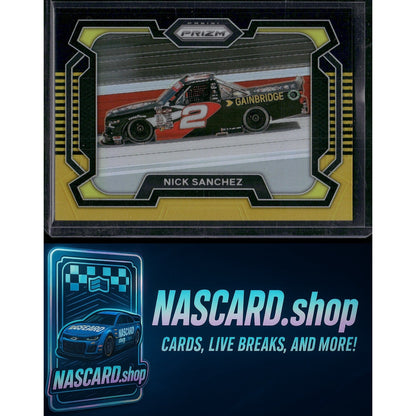 2024 Panini Prizm Rides #28 Nick Sanchez Black Gold #/5 - NASCARD.shop