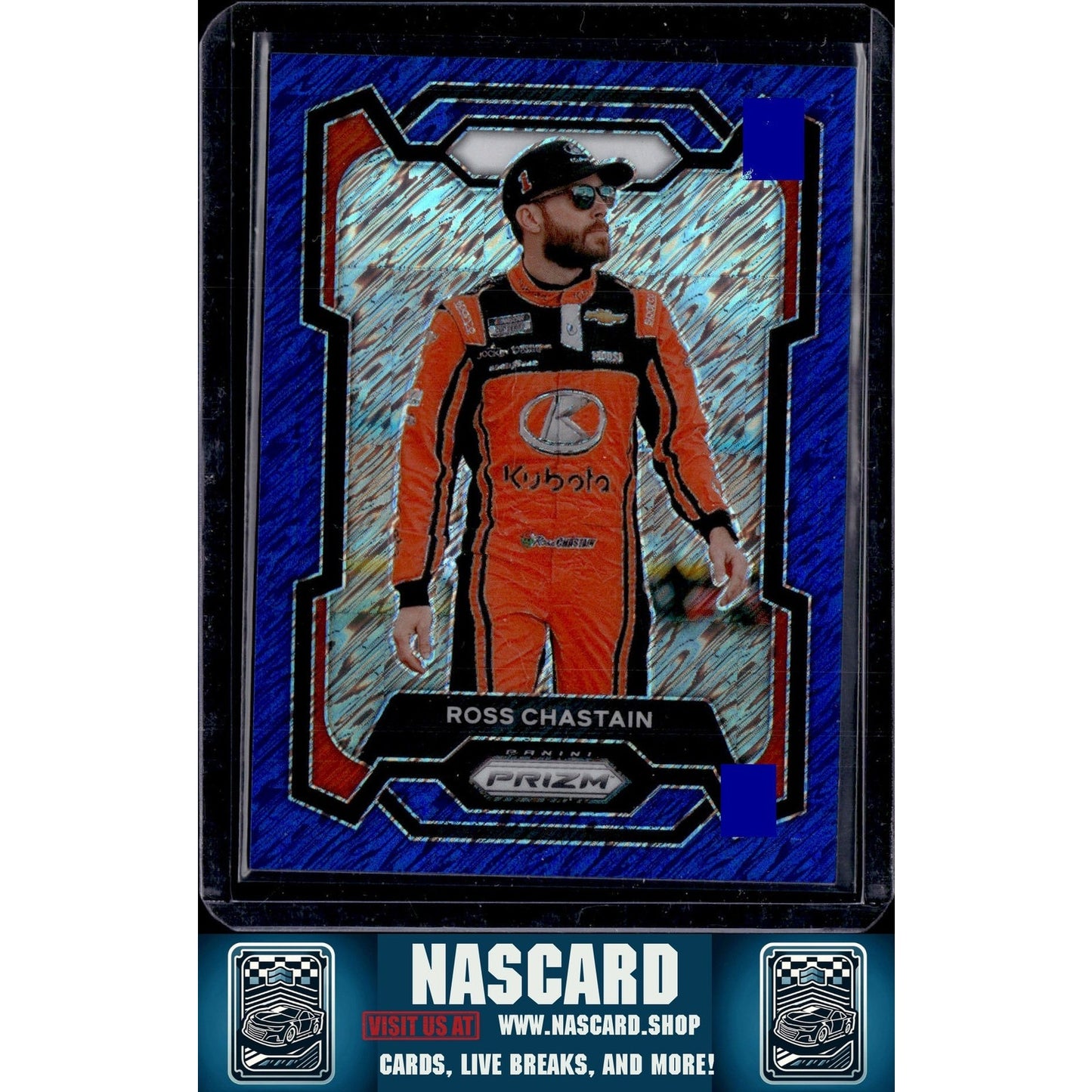 2024 Panini Prizm #51 Ross Chastain Blue Shimmer #/10 - NASCARD.shop