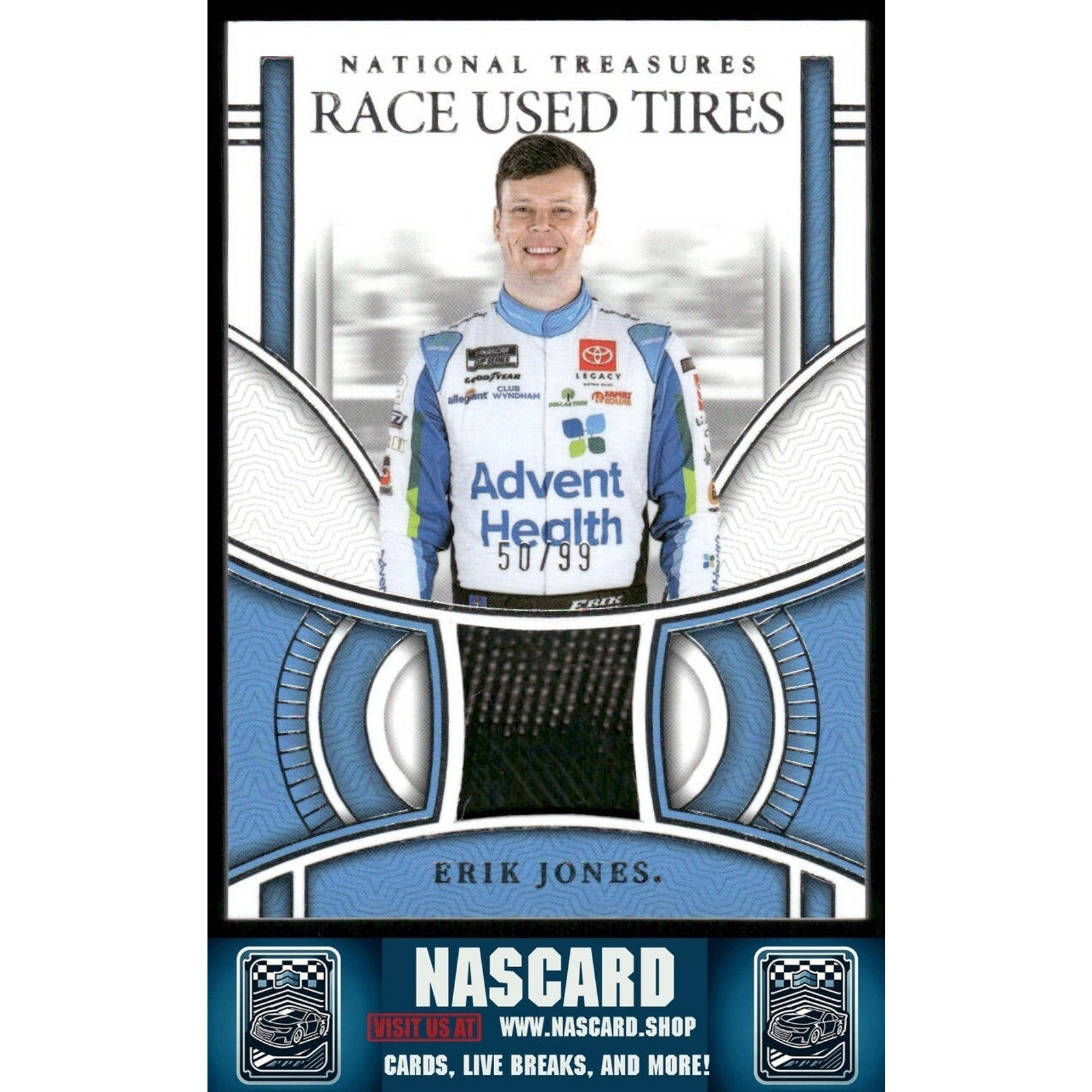 2024 National Treasures Race Used Tires Erik Jones /99 - NASCARD.shop