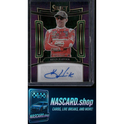 2024 Panini Select #S-KHK Kevin Harvick Signatures Purple Prizms #/35