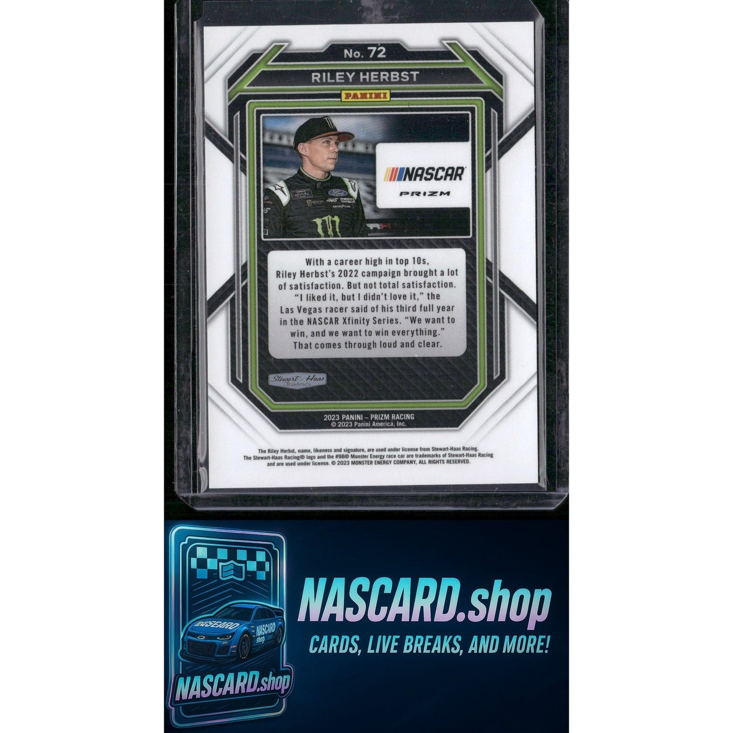 2023 Panini Prizm #72 Riley Herbst Zebra