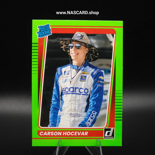 2022 Panini Donruss NASCAR - Rated Rookie Lime Green Carson Hocevar #29 (RC)