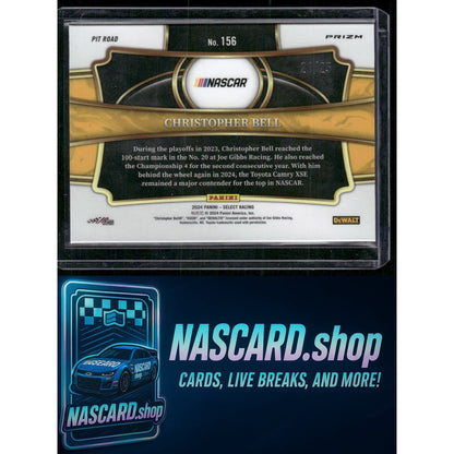 2024 Panini Select #156 Christopher Bell Tie-Dye Prizms #/25 - NASCARD.shop