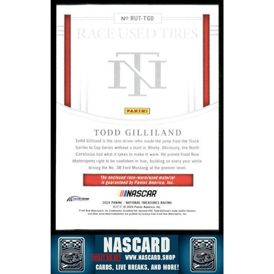 2024 National Treasures Race Used Tires Blue Todd Gilliland /75