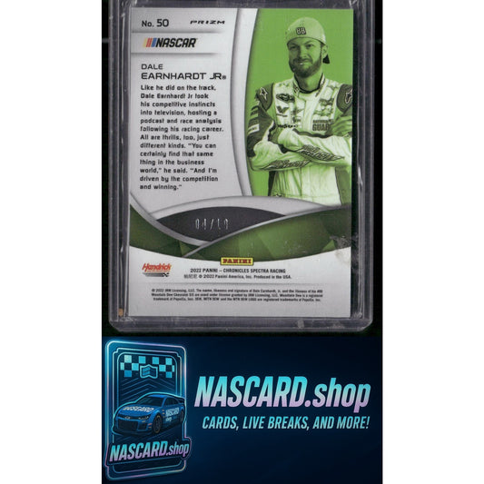 2022 Panini Chronicles #50 Dale Earnhardt Jr. Spectra Gold #/10 - NASCARD.shop