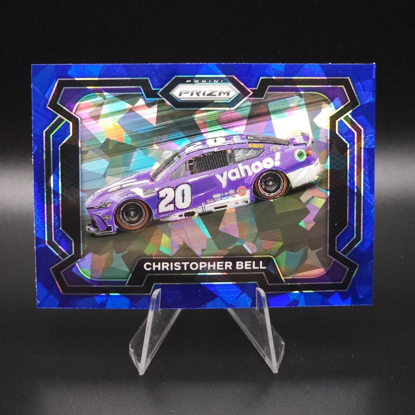 2024 Panini Prizm Racing Rides Blue Cracked Ice #97 Christopher Bell