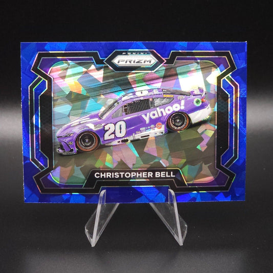 2024 Panini Prizm Racing Rides Blue Cracked Ice #97 Christopher Bell