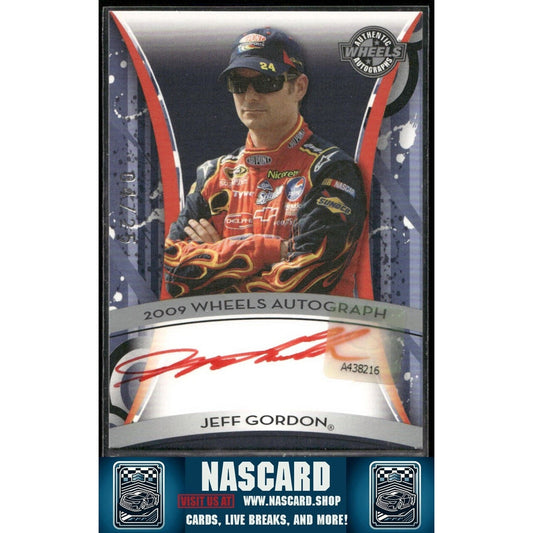 2009 Press Pass Wheels Autographs Certified Authentic Jeff Gordon /25