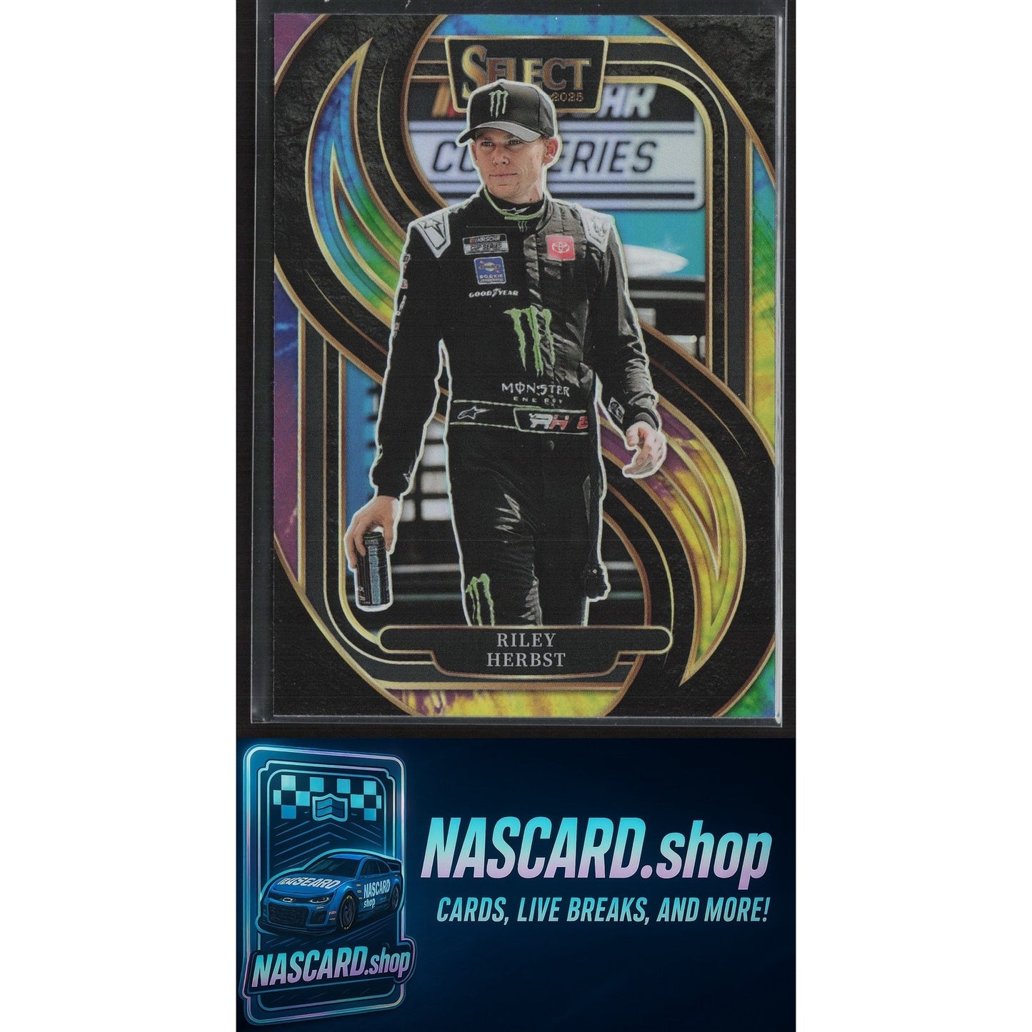 2025 Panini Select #265 Riley Herbst Tie-Dye Prizms #/25