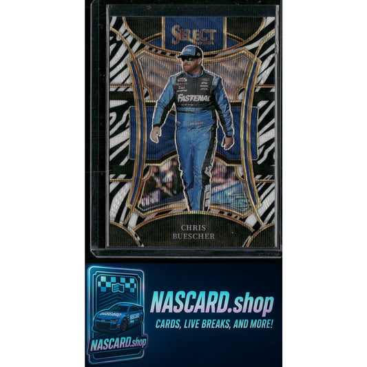 2024 Panini Select #272 Chris Buescher Zebra Prizms