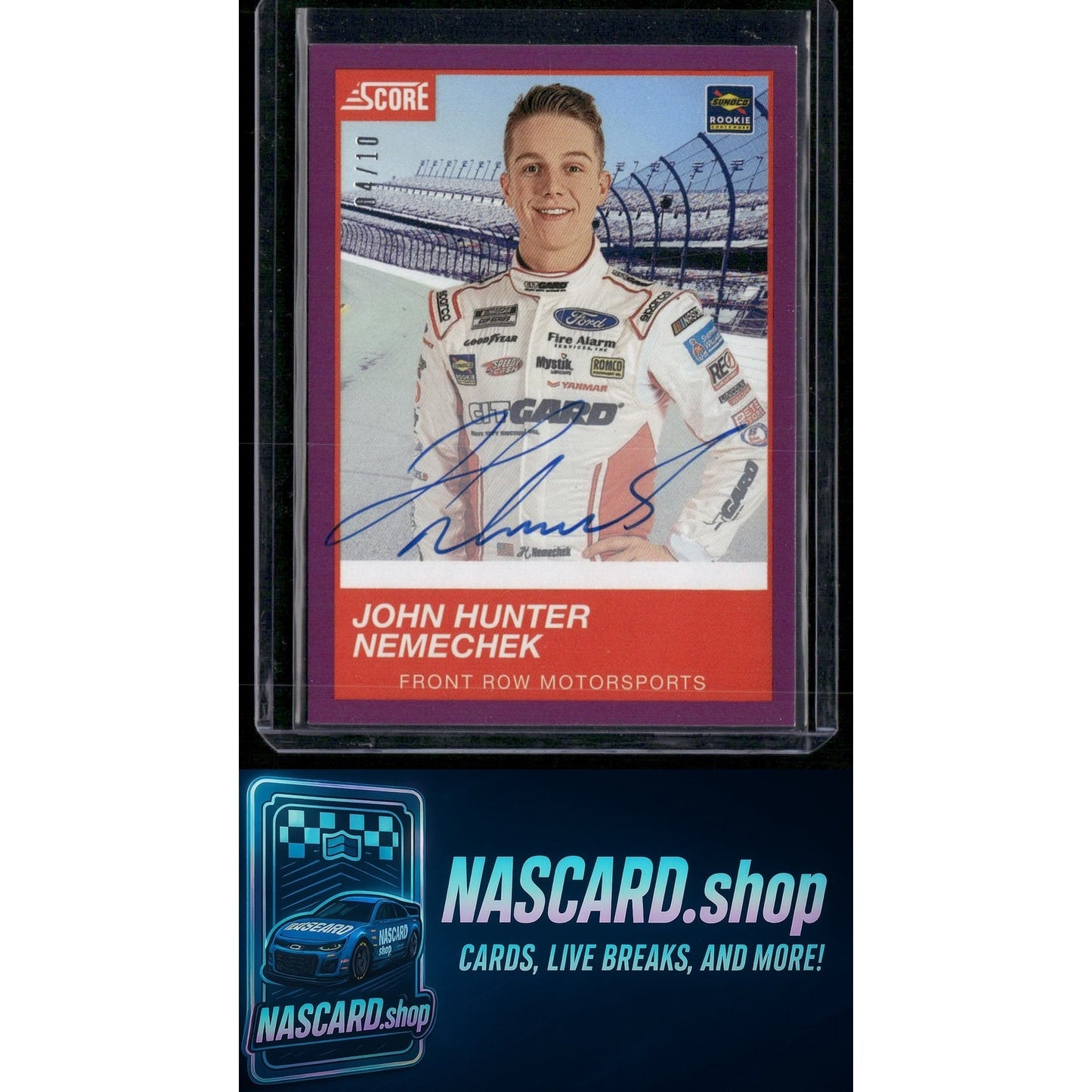 2020 Panini Chronicles John Hunter Nemechek Score Autographs Purple #/10 RC