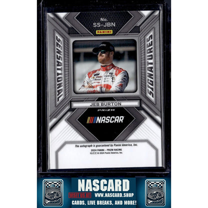 2024 Panini Prizm #SS-JBN Jeb Burton Sensational Signatures - NASCARD.shop