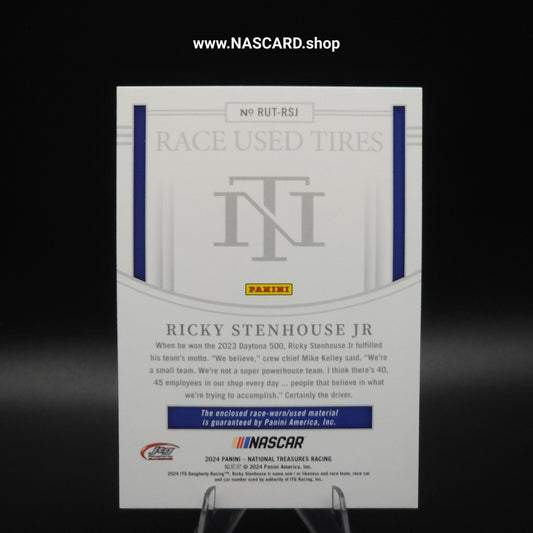 2024 National Treasures Race Used Tires Holo Gold Ricky Stenhouse Jr. 01/10