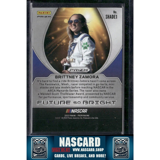 2022 Panini Prizm #SHADE1 Brittney Zamora Future So Bright