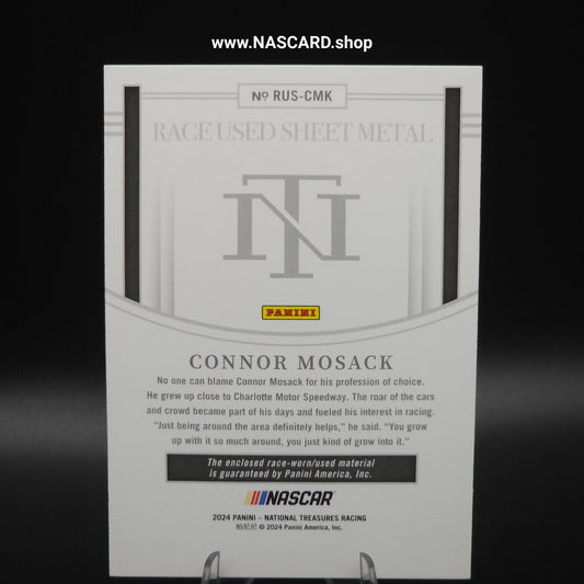 2024 Panini National Treasures Race Used Sheet Metal Blue Connor Mosack /75