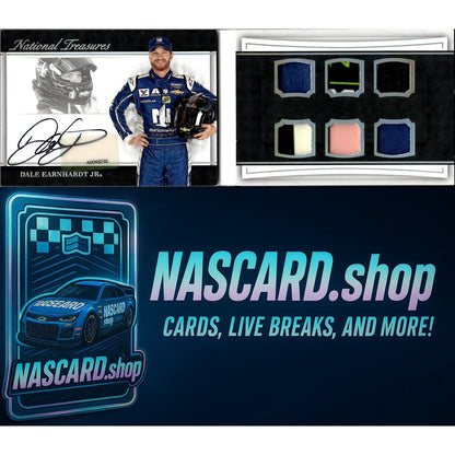 2017 National Treasures Dale Earnhardt Jr Auto Booklet 20/20 Six Patch Silver - NASCARD.shop