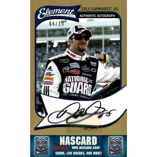 2011 Wheels Element Dale Earnhardt Jr. Autographs Gold #/10