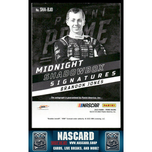 2023 Panini Prime #SHA-BJO Brandon Jones Midnight Shadowbox Signatures #/99