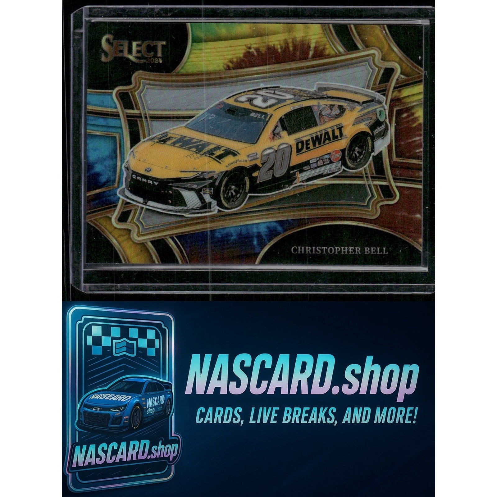 2024 Panini Select #156 Christopher Bell Tie-Dye Prizms #/25 - NASCARD.shop
