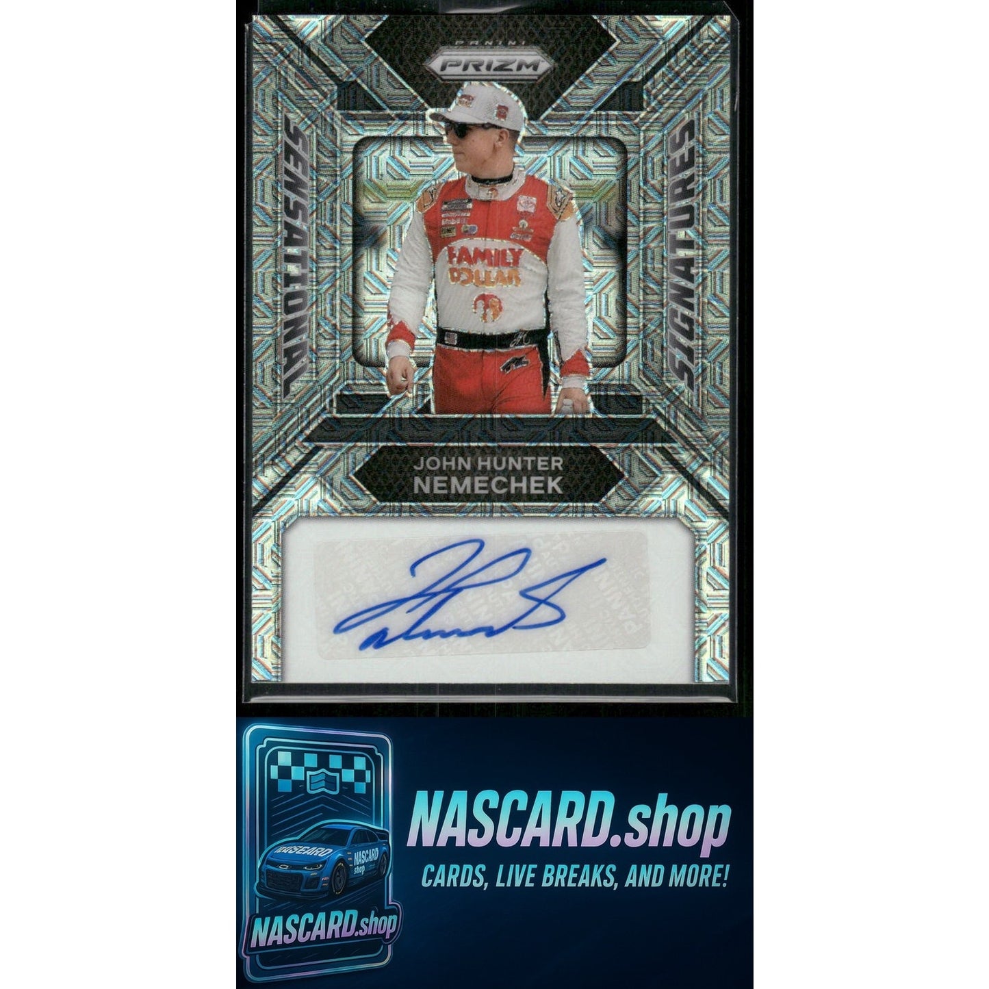 2024 Panini Prizm #SS-JHN John Hunter Nemechek Sensational Signatures Mojo #/25