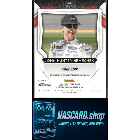 2020 Panini Prizm #SS-JH John Hunter Nemechek Scripted Signatures Prizm