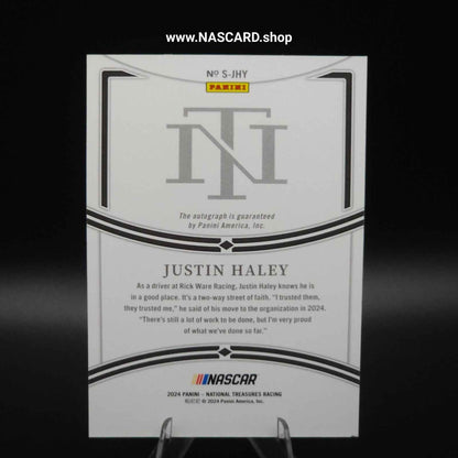2024 Panini National Treasures Signatures Justin Haley /99