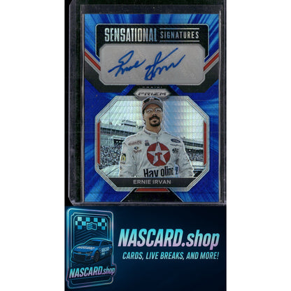 2023 Prizm Ernie Irvan Sensational Signatures Hyper Prizm Blue Carolina Blue /25 - NASCARD.shop
