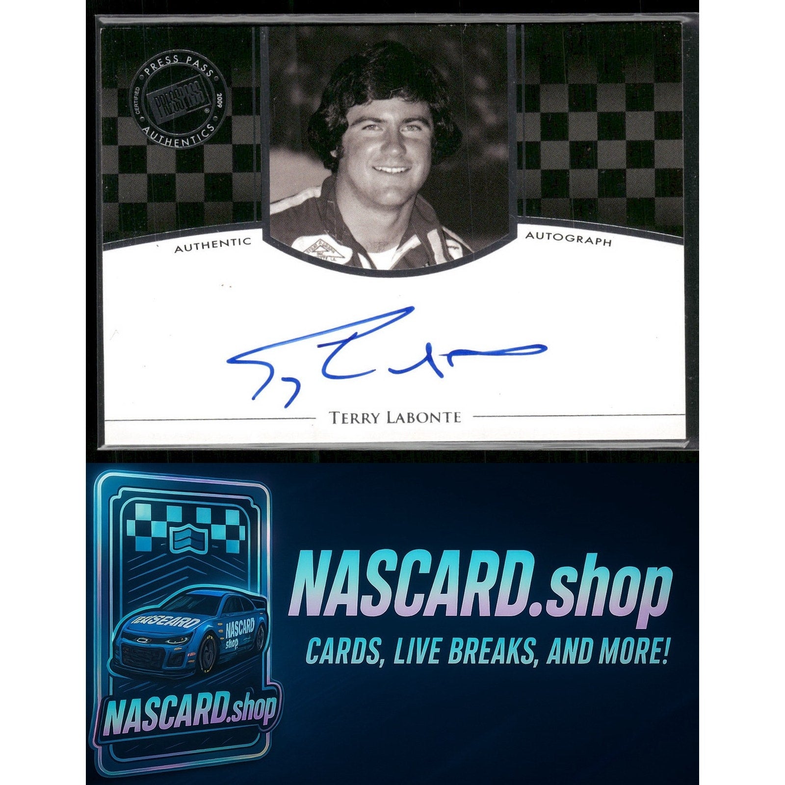 2009 Press Pass Legends Terry Labonte Autographs - NASCARD.shop