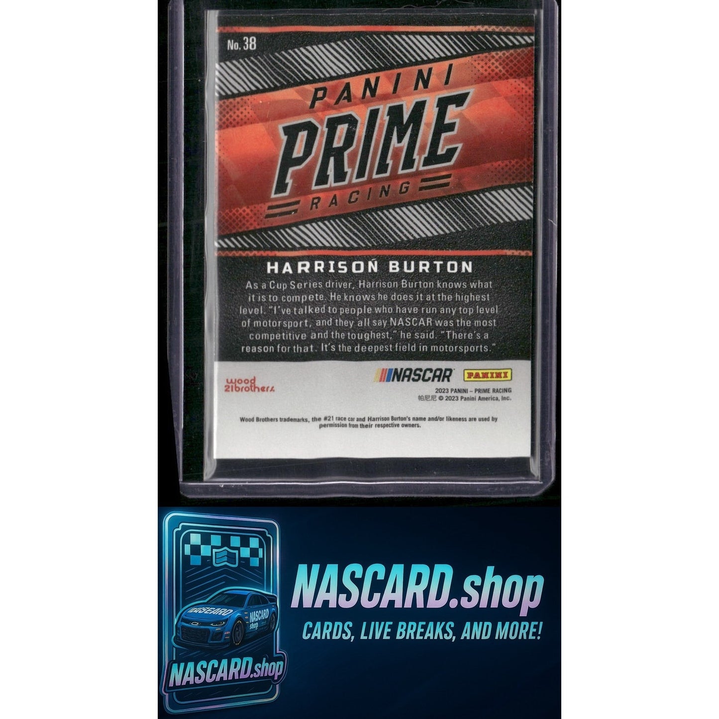 2023 Panini Prime #38 Harrison Burton Purple #/5 - NASCARD.shop